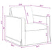 Canapea Gri închis 78 x 78 x 80 cm Catifea - WALTI WALTI