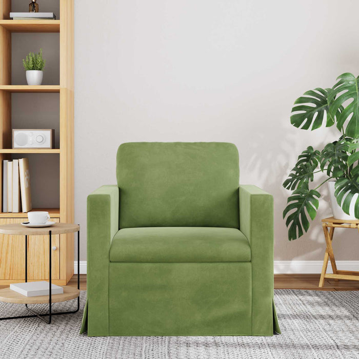 Canapea Verde deschis 78 x 78 x 80 cm Catifea - WALTI WALTI