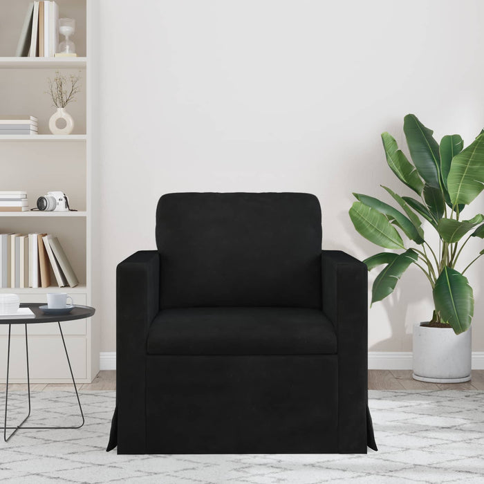 Canapea Negru 78 x 78 x 80 cm Catifea - WALTI WALTI