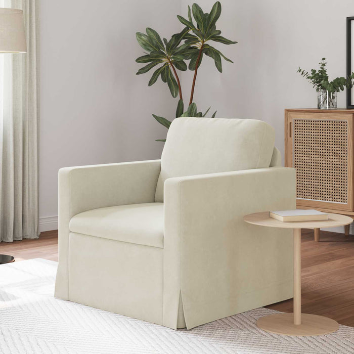 Canapea Crem 78 x 78 x 80 cm Catifea - WALTI WALTI