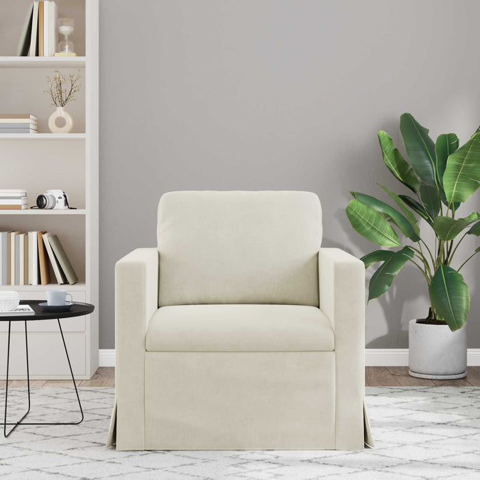 Canapea Crem 78 x 78 x 80 cm Catifea - WALTI WALTI