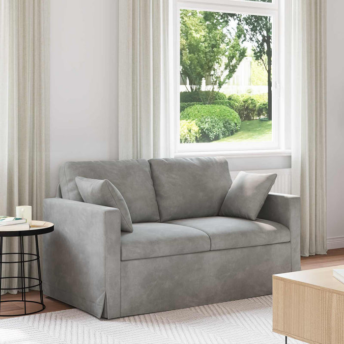 Canapea Gri deschis 138 x 78 x 80 cm Catifea - WALTI WALTI