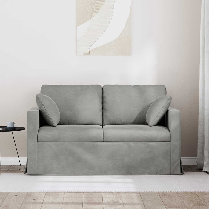Canapea Gri deschis 138 x 78 x 80 cm Catifea - WALTI WALTI
