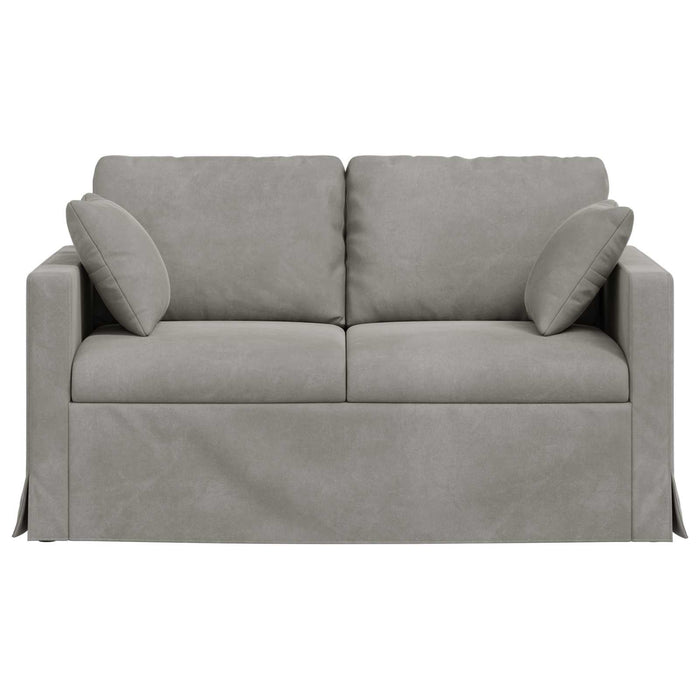 Canapea Gri deschis 138 x 78 x 80 cm Catifea - WALTI WALTI