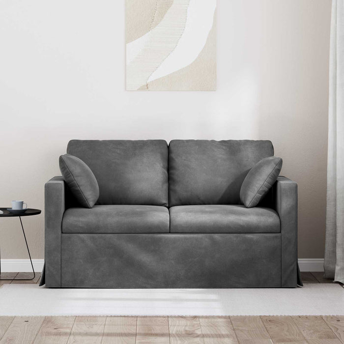 Canapea Gri închis 138 x 78 x 80 cm Catifea - WALTI WALTI