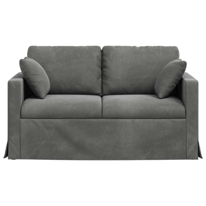 Canapea Gri închis 138 x 78 x 80 cm Catifea - WALTI WALTI