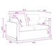Canapea Gri închis 138 x 78 x 80 cm Catifea - WALTI WALTI