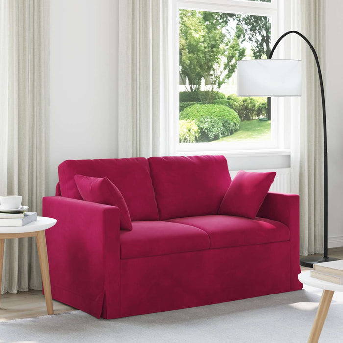 Canapea Roșu Vin 138 x 78 x 80 cm Catifea - WALTI WALTI
