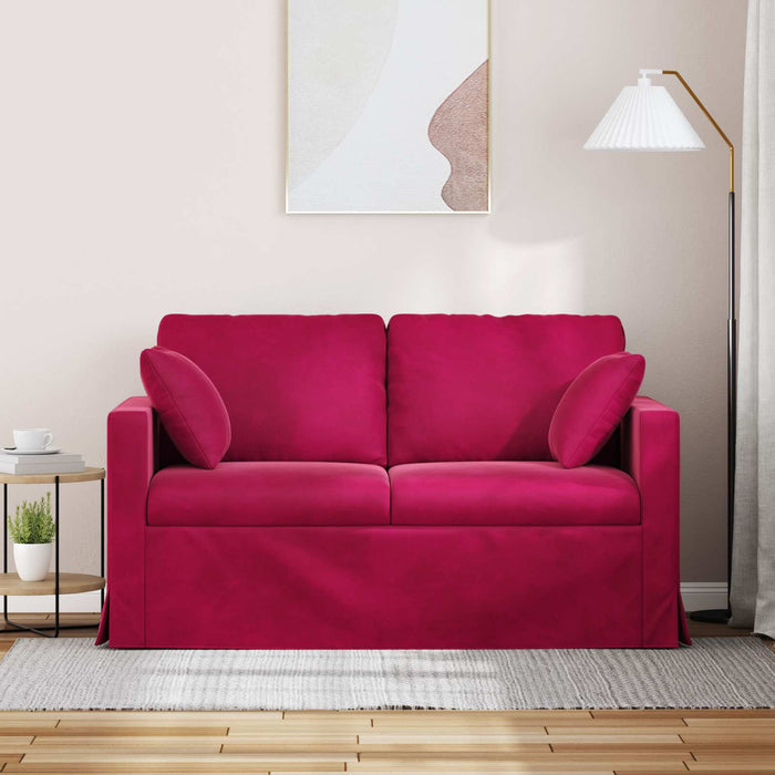 Canapea Roșu Vin 138 x 78 x 80 cm Catifea - WALTI WALTI