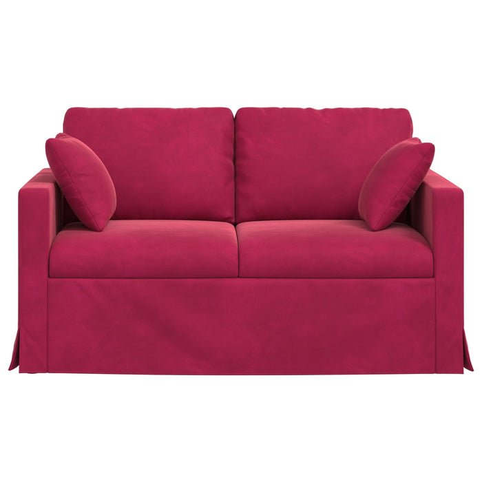 Canapea Roșu Vin 138 x 78 x 80 cm Catifea - WALTI WALTI
