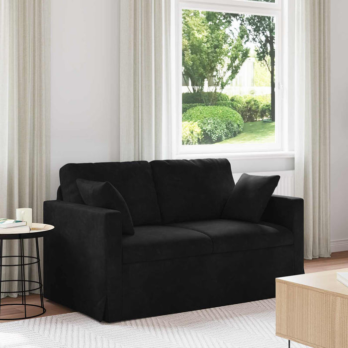 Canapea Negru 138 x 78 x 80 cm Catifea - WALTI WALTI