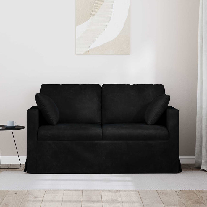 Canapea Negru 138 x 78 x 80 cm Catifea - WALTI WALTI