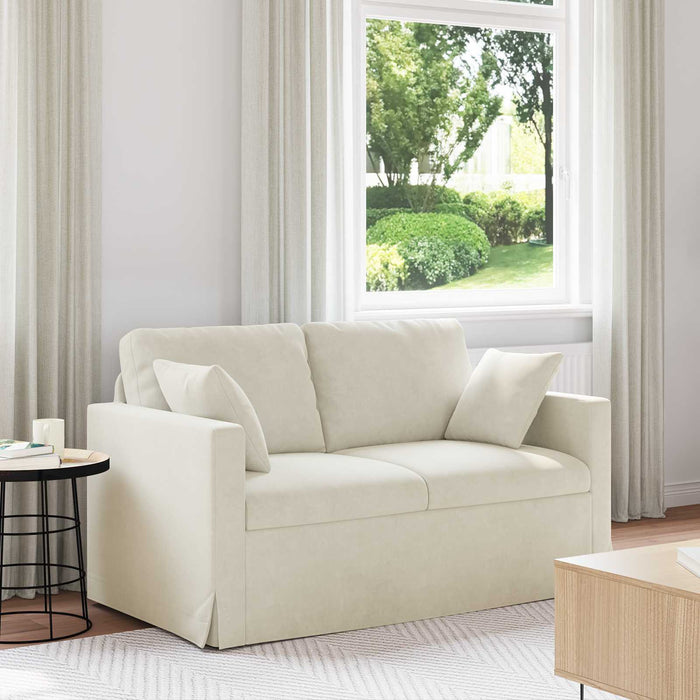 Canapea Crem 138 x 78 x 80 cm Catifea - WALTI WALTI
