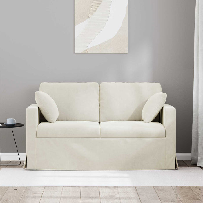 Canapea Crem 138 x 78 x 80 cm Catifea - WALTI WALTI