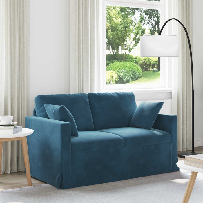 Canapea albastru 138 x 78 x 80 cm Catifea - WALTI WALTI