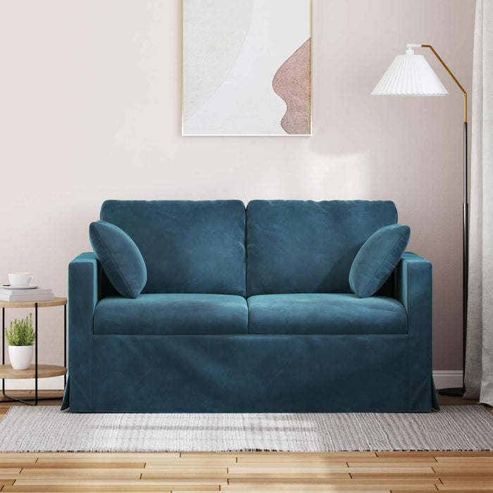Canapea albastru 138 x 78 x 80 cm Catifea - WALTI WALTI