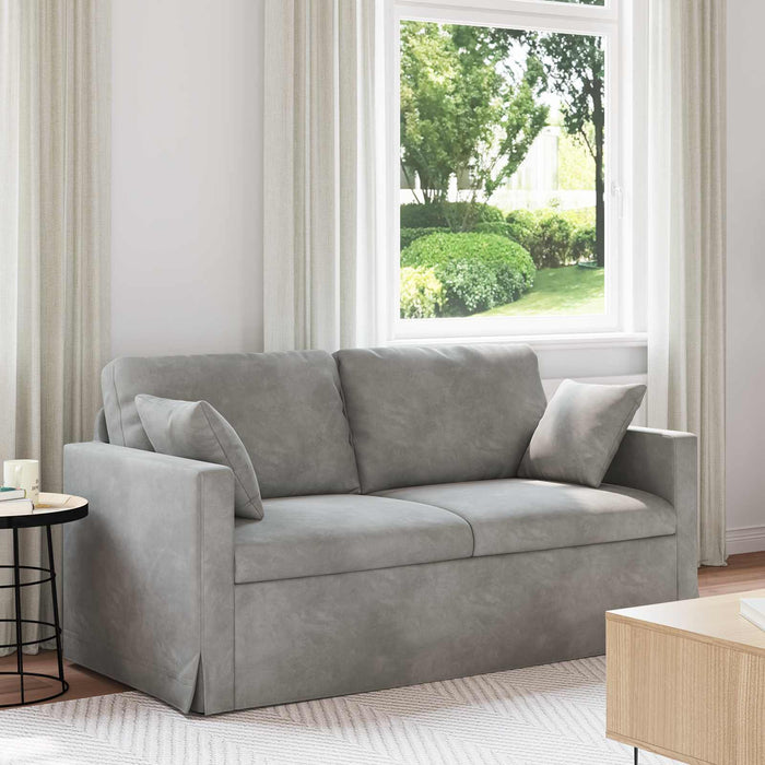 Canapea Gri deschis 158 x 78 x 80 cm Catifea - WALTI WALTI