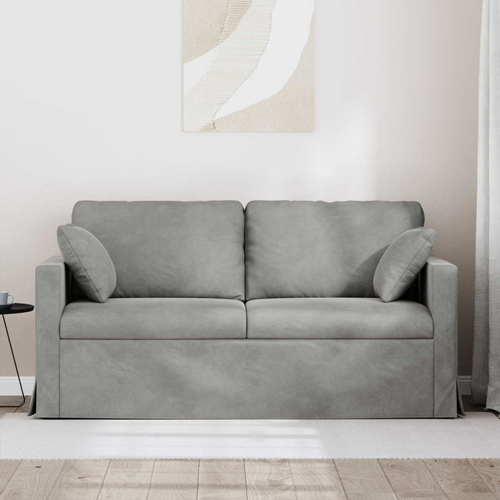 Canapea Gri deschis 158 x 78 x 80 cm Catifea - WALTI WALTI