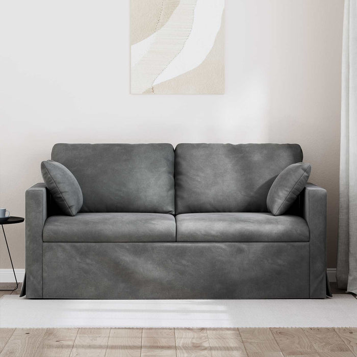 Canapea Gri închis 158 x 78 x 80 cm Catifea - WALTI WALTI