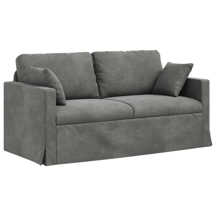 Canapea Gri închis 158 x 78 x 80 cm Catifea - WALTI WALTI