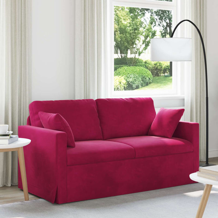 Canapea Roșu Vin 158 x 78 x 80 cm Catifea - WALTI WALTI