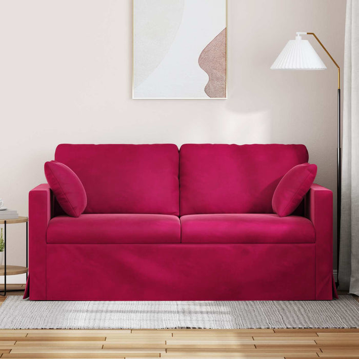 Canapea Roșu Vin 158 x 78 x 80 cm Catifea - WALTI WALTI