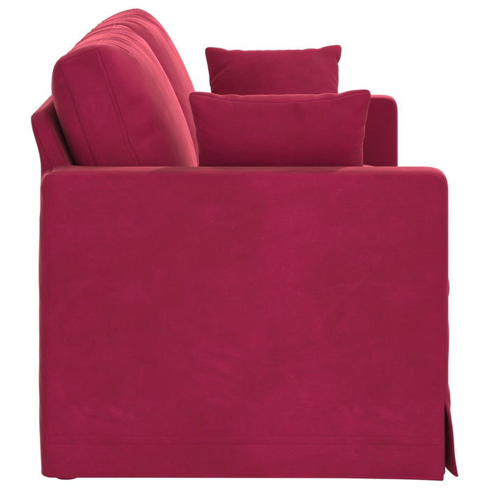 Canapea Roșu Vin 158 x 78 x 80 cm Catifea - WALTI WALTI