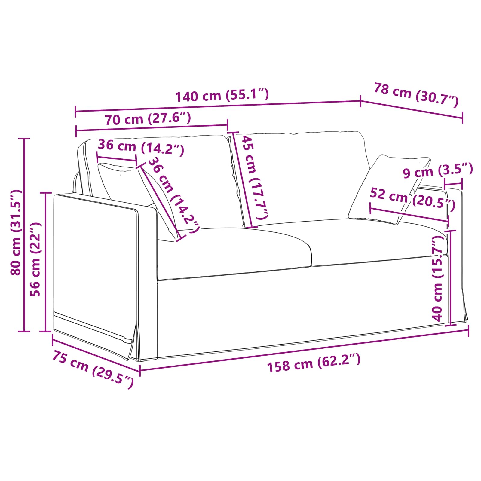 Canapea Roșu Vin - WALTI