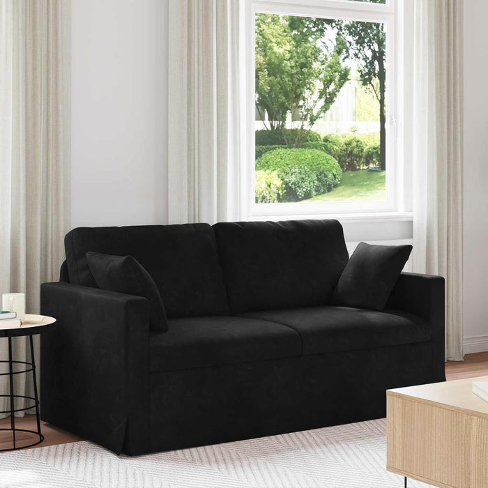 Canapea Negru 158 x 78 x 80 cm Catifea - WALTI WALTI