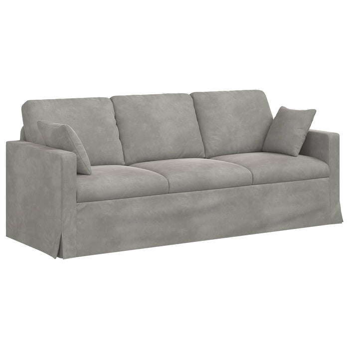 Canapea Gri deschis 198 x 78 x 80 cm Catifea - WALTI WALTI