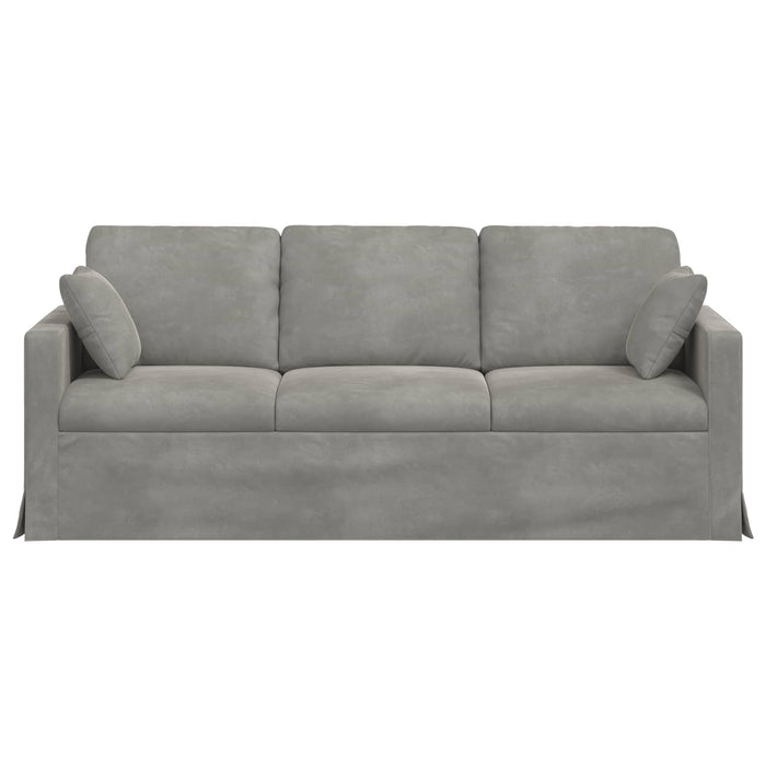 Canapea Gri deschis 198 x 78 x 80 cm Catifea - WALTI WALTI