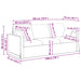 Canapea Gri deschis 198 x 78 x 80 cm Catifea - WALTI WALTI