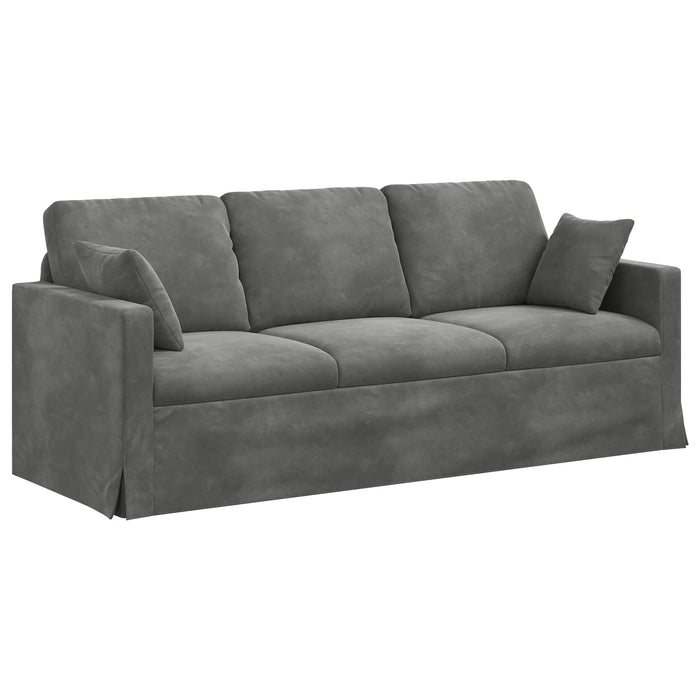 Canapea Gri închis 198 x 78 x 80 cm Catifea - WALTI WALTI