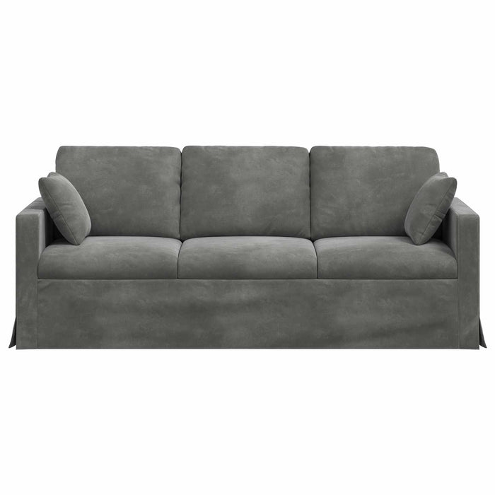 Canapea Gri închis 198 x 78 x 80 cm Catifea - WALTI WALTI