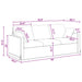 Canapea Gri închis 198 x 78 x 80 cm Catifea - WALTI WALTI