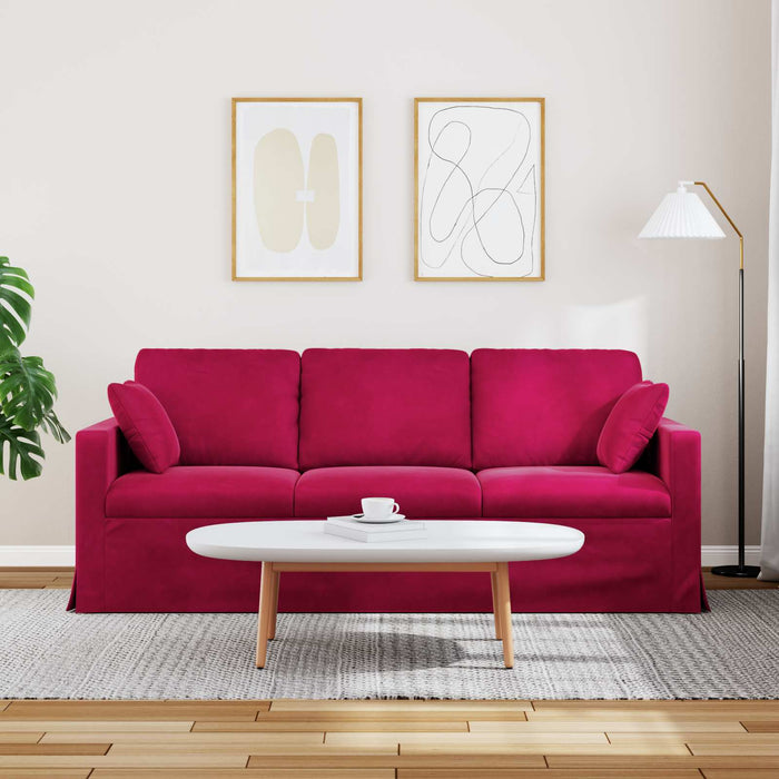 Canapea Roșu Vin 198 x 78 x 80 cm Catifea - WALTI WALTI