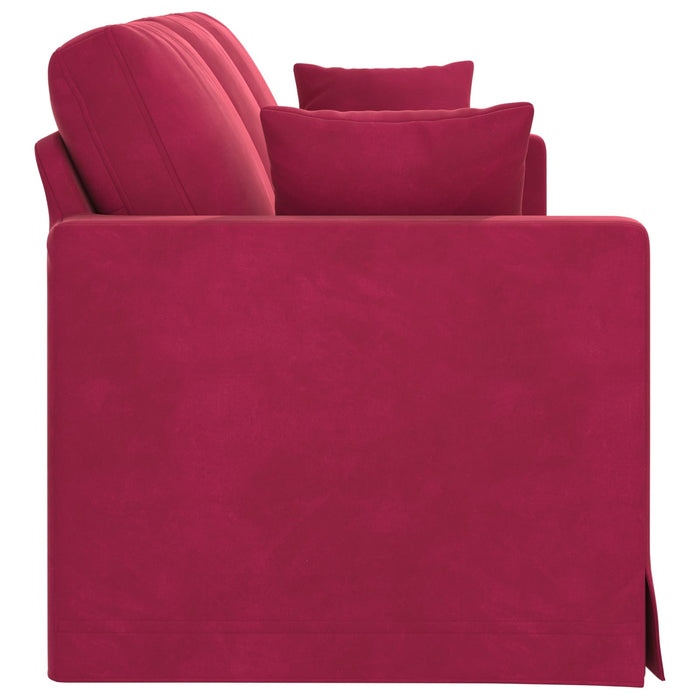 Canapea Roșu Vin 198 x 78 x 80 cm Catifea - WALTI WALTI