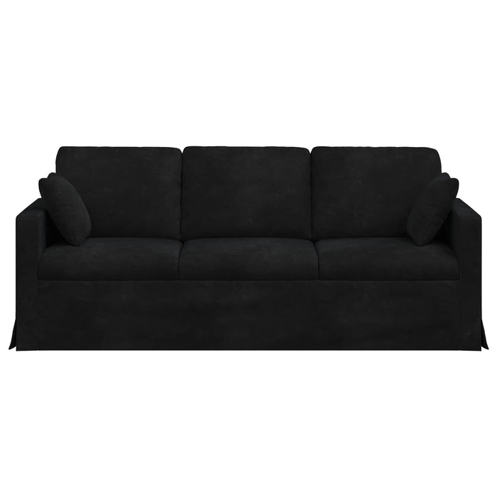Canapea Negru 198 x 78 x 80 cm Catifea - WALTI WALTI