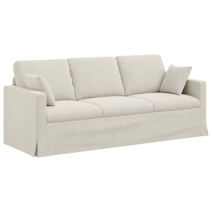 Canapea Crem 198 x 78 x 80 cm Catifea - WALTI WALTI