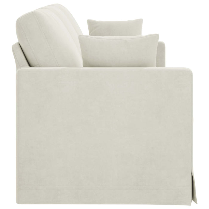 Canapea Crem 198 x 78 x 80 cm Catifea - WALTI WALTI