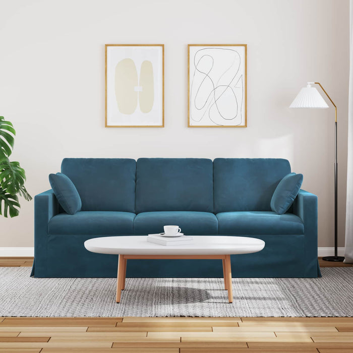 Canapea albastru 198 x 78 x 80 cm Catifea - WALTI WALTI