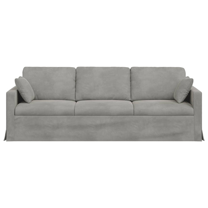 Canapea Gri deschis 228 x 78 x 80 cm Catifea - WALTI WALTI