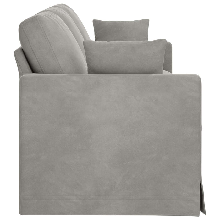 Canapea Gri deschis 228 x 78 x 80 cm Catifea - WALTI WALTI