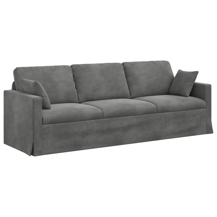 Canapea Gri închis 228 x 78 x 80 cm Catifea - WALTI WALTI