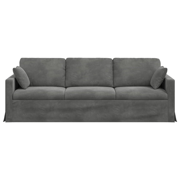 Canapea Gri închis 228 x 78 x 80 cm Catifea - WALTI WALTI
