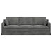 Canapea Gri închis 228 x 78 x 80 cm Catifea - WALTI WALTI