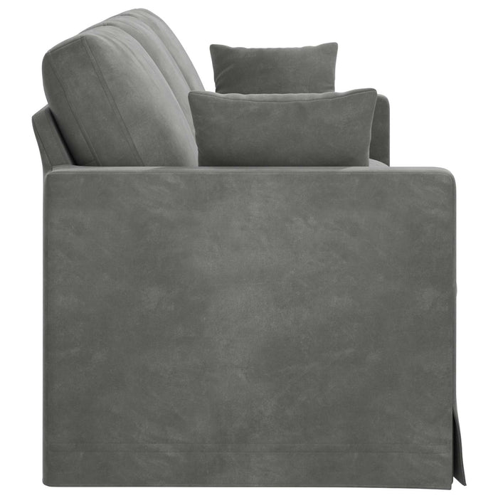 Canapea Gri închis 228 x 78 x 80 cm Catifea - WALTI WALTI
