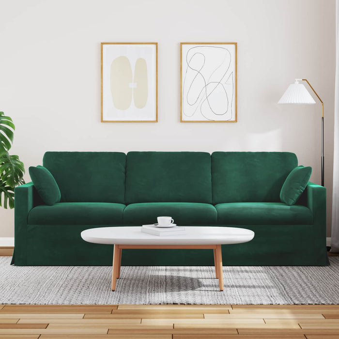 Canapea Verde închis 228 x 78 x 80 cm Catifea - WALTI WALTI