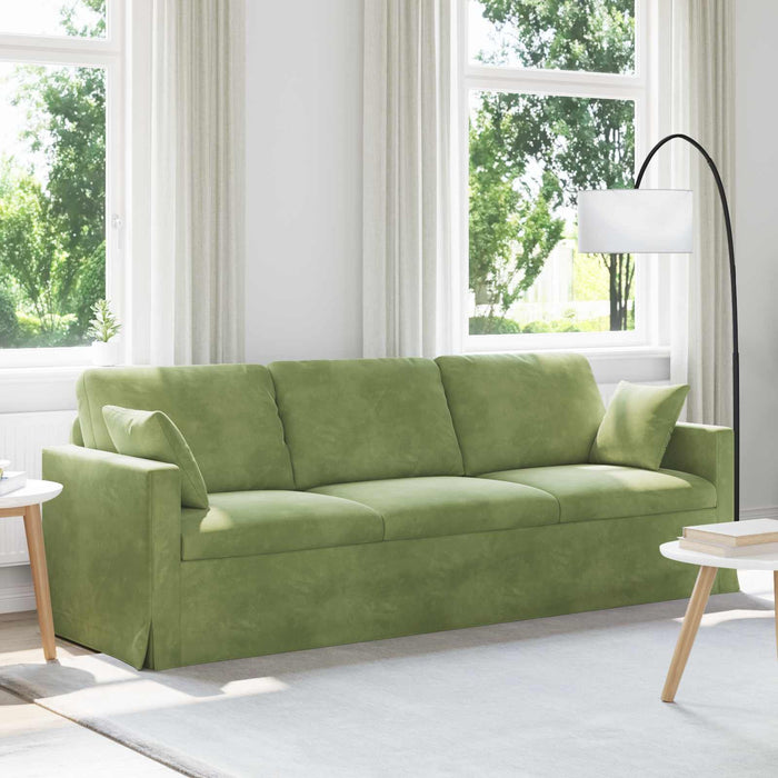 Canapea Verde deschis 228 x 78 x 80 cm Catifea - WALTI WALTI