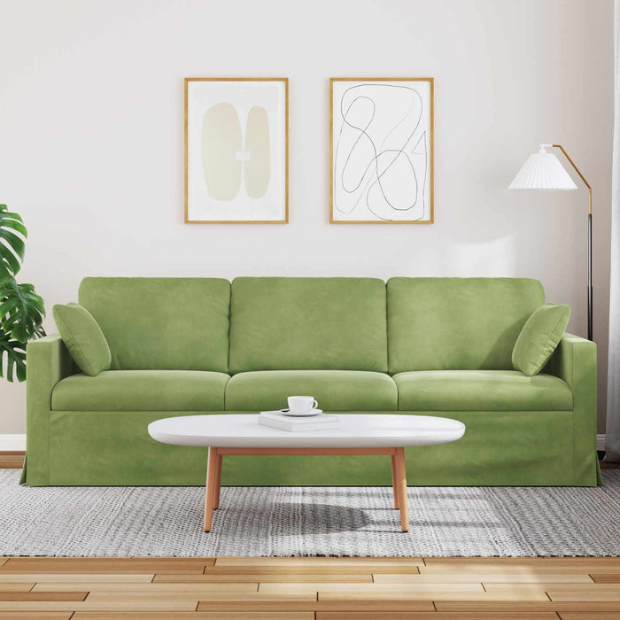 Canapea Verde deschis 228 x 78 x 80 cm Catifea - WALTI WALTI